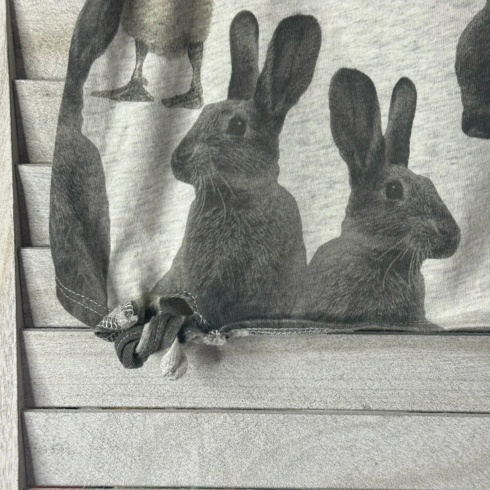GAP Kids Bunny Rabbit Graphic Tank Top Girls Size 4/5 Small Woodland Cute